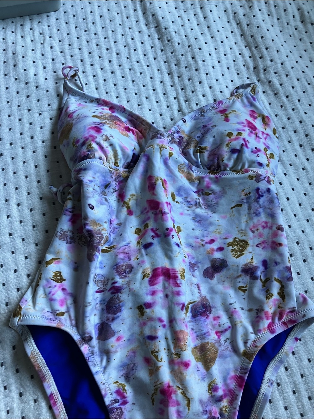 J. Crew x Flora Obscura One Piece Swimsuit size 6 NWT Abstract Floral MSRP $118 - Picture 9 of 9